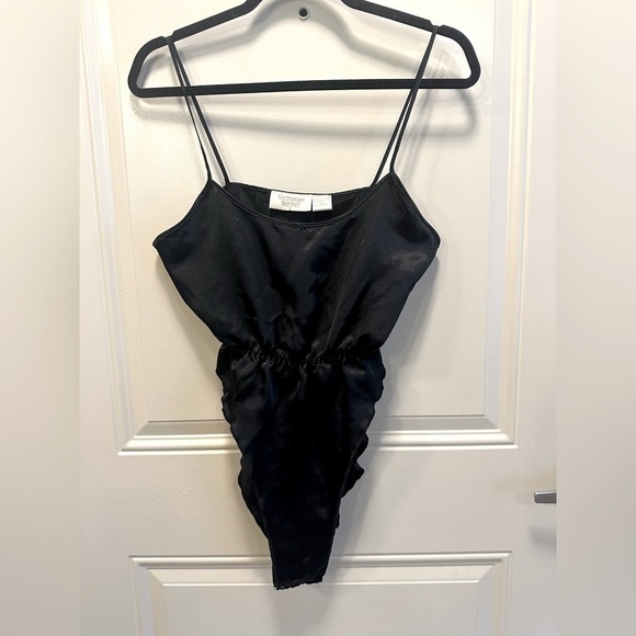 Victoria's Secret Tops - Vintage Gold Label Victoria’s Secret bodysuit , size S, black, snap closure Y2K